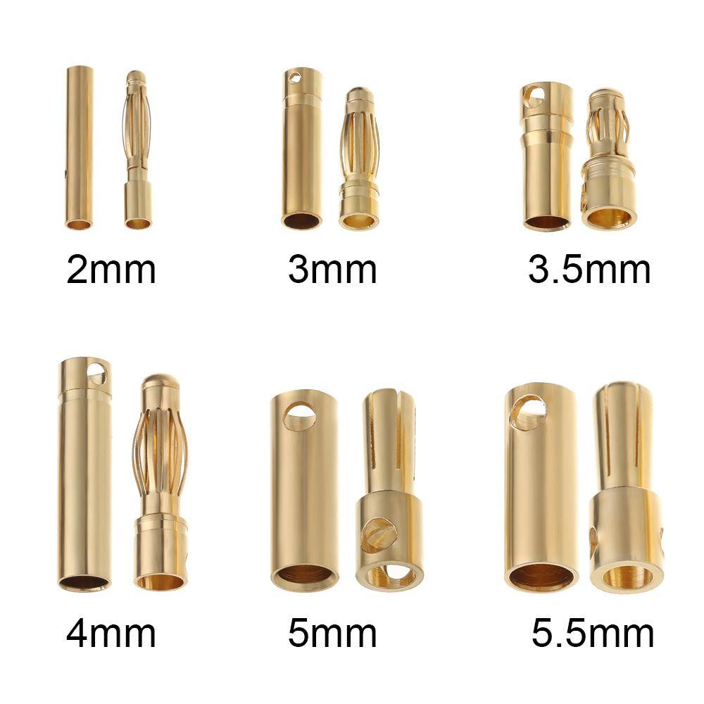 Set 10 Cặp Đầu Cắm Bắp Chuối 2 / 3 / 3.5 / 4 / 5 / 5.5mm Chuyên Dụng|Hộp Kèn Trumpet Phích Cắm