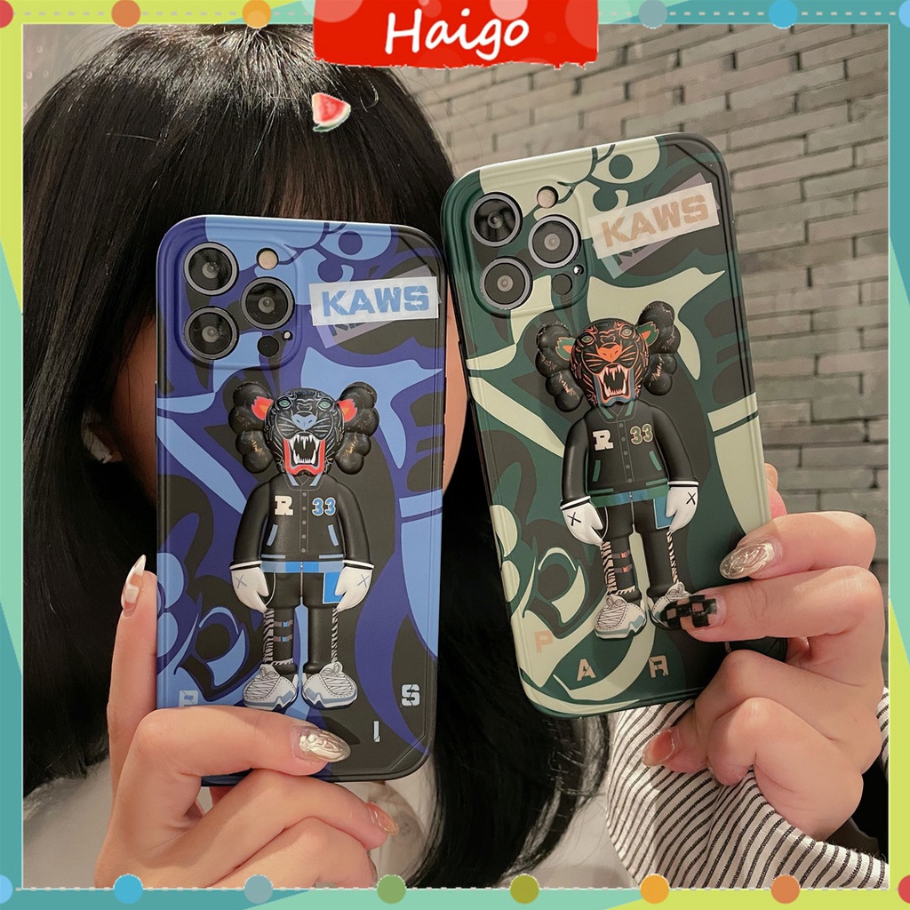 Ốp điện thoại nhựa cứng in hình KAWS 3D cho iPhone13 12 Mini 11 PRO MAX 6/6s 7/8plus SE2 X/XS XR XSMAX #HG4760