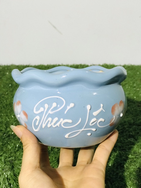 Chậu gốm sứ miệng bèo cao 8 cm