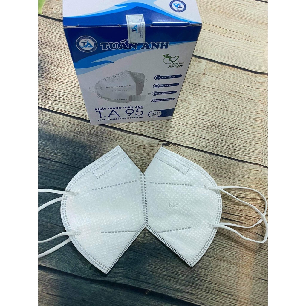 Hộp 10 Khẩu trang N95 Có Van Thở, khẩu trang kháng khuẩn tiêu chuẩn N95 hàng công ty đạt chuẩn FDA CE | BigBuy360 - bigbuy360.vn