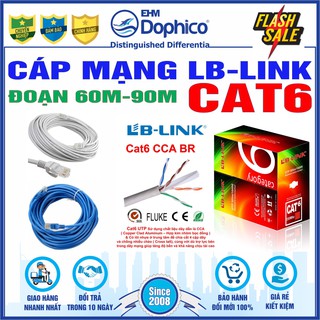 Dây cáp mạng lb-link cat6 – đoạn dài 60m/70m/80m/90m bấm sẵn 2 đầu – cắt từ cuộn tiêu chuẩn – chính hãng lb-link