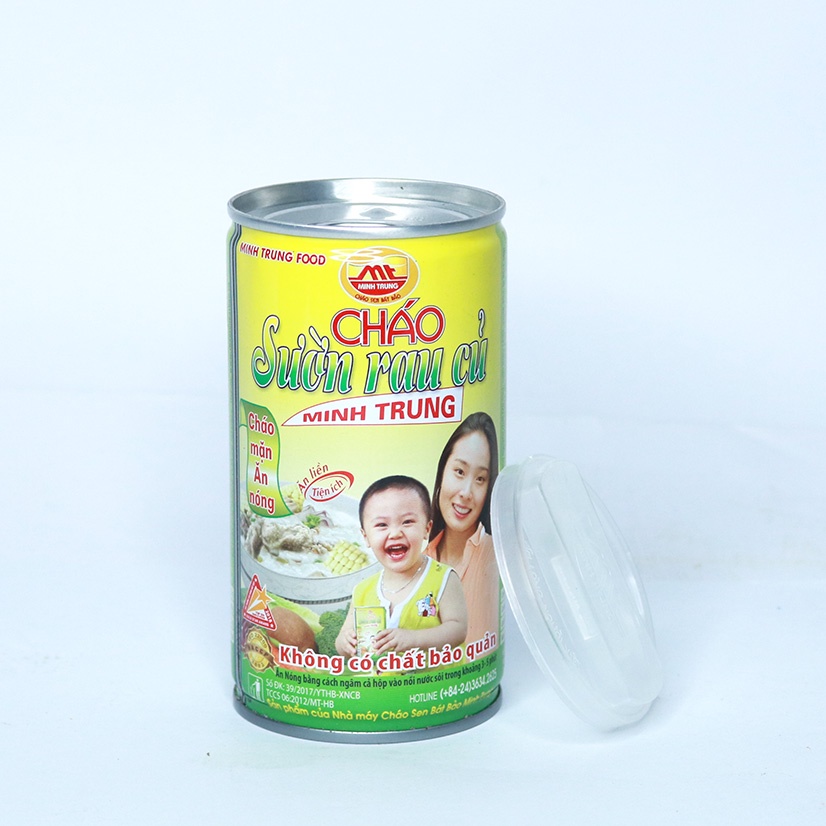 Cháo sườn rau củ Minh Trung combo 3 lon