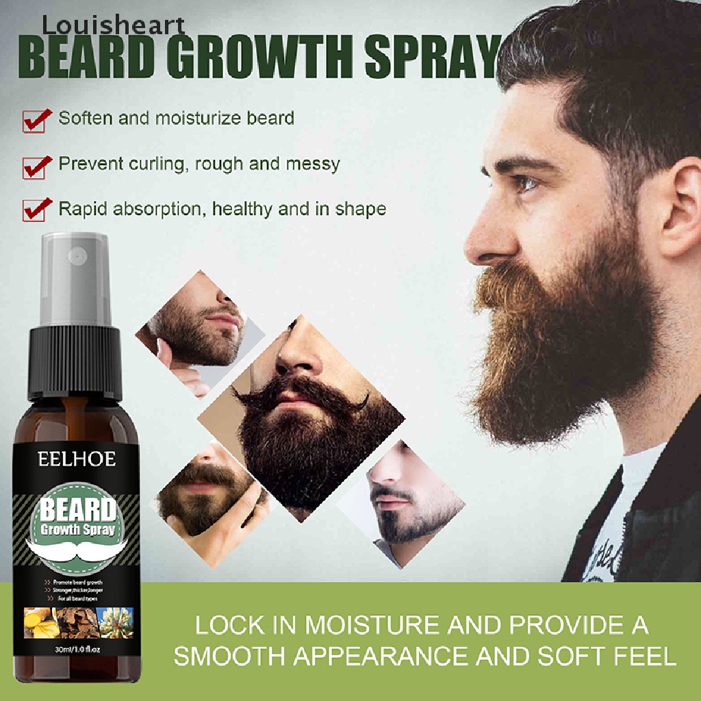 [Louisheart] Natural Accelerate Facial Hair Grow Beard Essential Oil Hair & Beard Growth Oil New Stock