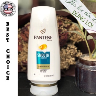 Dầu xả pantene smooth& sleek 355ml dưỡng ẩm tóc - mỹ