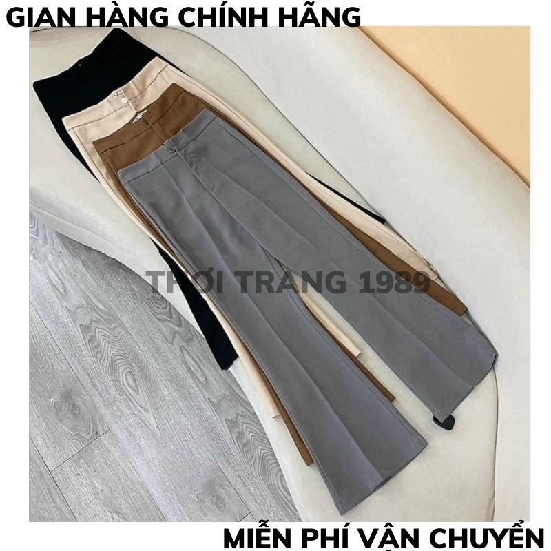 Quần Tây Ống Loe [FREE SHIP] Quần Tây Công Sở ống Vẩy_ Lưng Cao Hàng loại 1 bền đẹp THỜI TRANG 1989