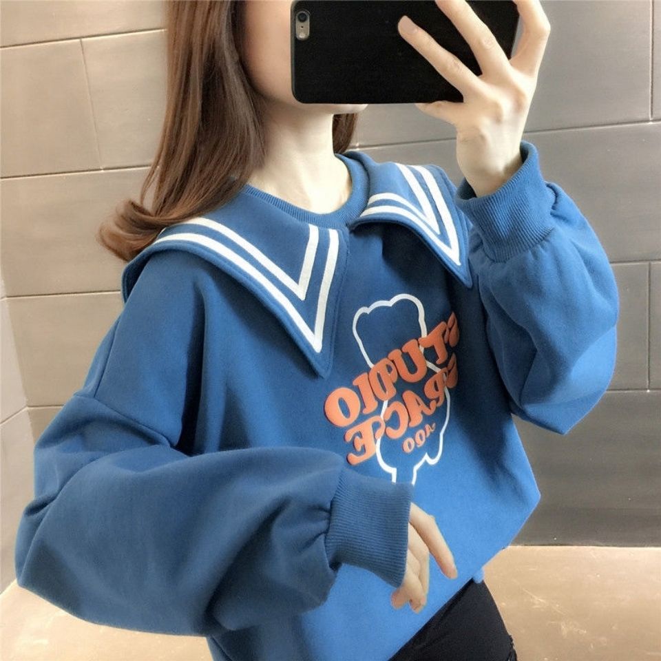 Áo Sweater dáng rộng phong cách Hàn Quốc thời trang xuân thu cho bé gái 2021 9 tháng tuổi