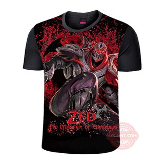 Áo LMHT 3D Đen Full Zed - Áo Game 3D, Áo Liên Minh Huyền Thoại, Áo LOL