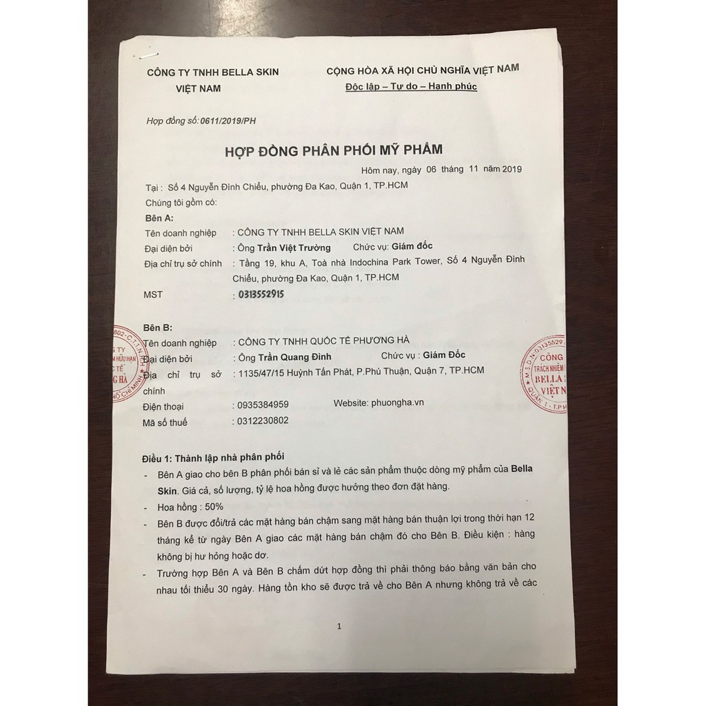 Kem làm giảm mụn Bella Skin Acne Clearing Cream 20gr