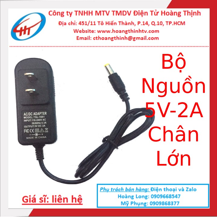 Bộ nguồn 5V 2A | Chân Lớn | Adapter