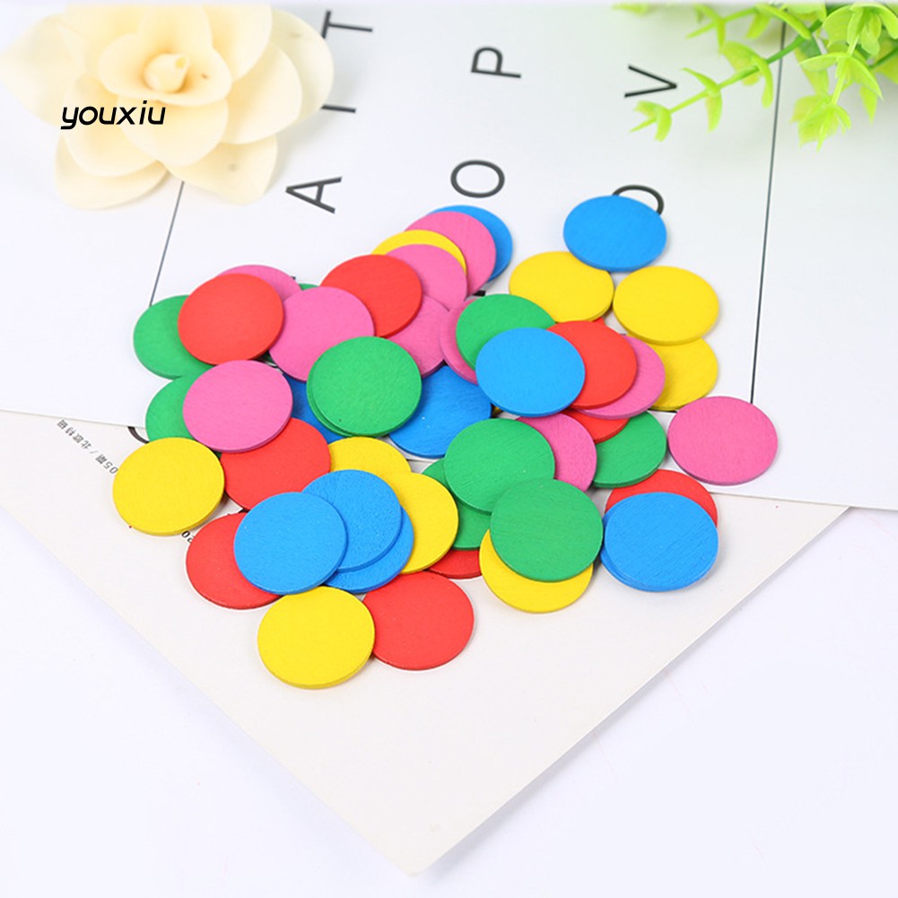 ♚Phụ Kiện Chuyên Dụng Dành Cho YJY YJY♚Đồ Chơi Dạy Toán Nhiều Màu Sắc Bằng Gỗ Hình Tròn Dành Cho Trẻ Em