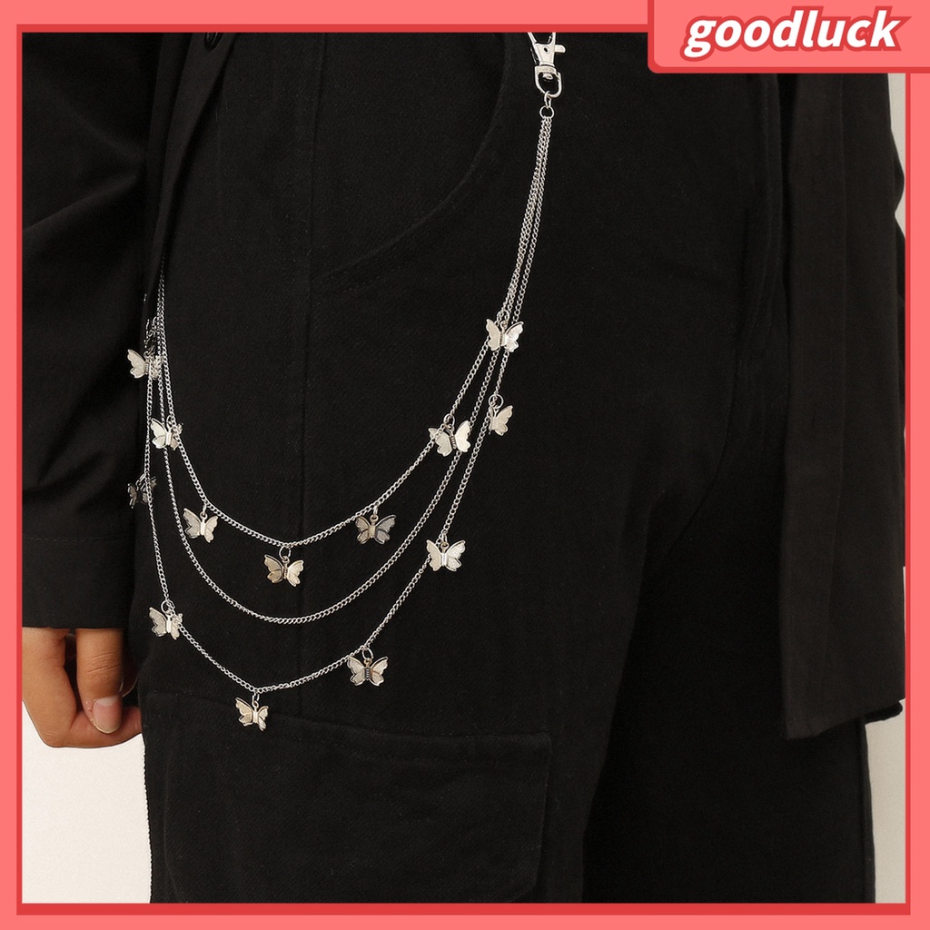 Goodluck| Chuỗi Dây Đeo Hông Nhiều Lớp Đính Hình Bướm Và Tua Rua Cho Nữ