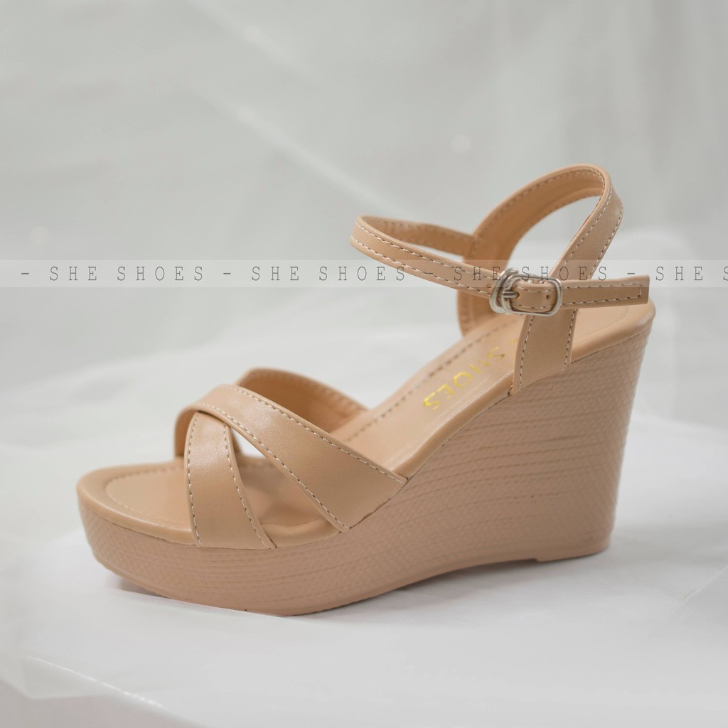 Sandal xuồng nữ {freeship} sandal xuồng quai chéo 9p siêu nhẹ, siêu êm, độc quyền SHE SHOES