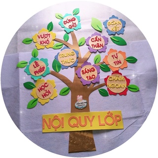 1m3 Bảng nội quy lớp tiểu học vải nỉ/xốp pitit dùng được nhiều năm hơn decal một lần dán.