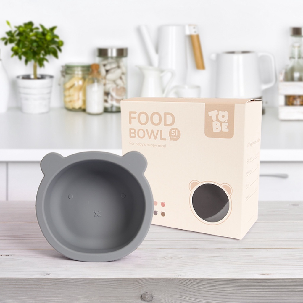 Bát ăn dặm Silicone hình gấu Tobé cao cấp cho bé