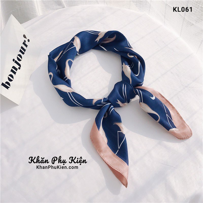 Khăn bandana quấn làm áo Blackpink cao cấp 70 70x70cm turban lụa vuông quàng cổ quấn tóc nữ đẹp