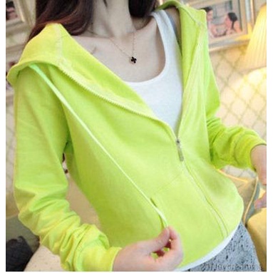 Áo khoác tay dài màu trơn phối túi thiết kế trẻ trung cho nữ