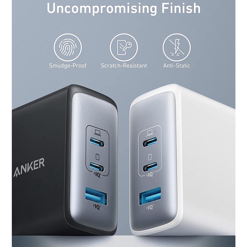 Củ sạc nhanh Laptop táo Pro, lP14 SERlES, S22, S21, Note 20 Ultra 5G ANKER A2145 GaN II 100W PPS/ PD 100W
