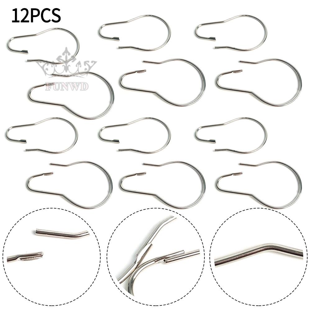 Bộ 12 Khoen Treo Rèm Nhà Tắm Bằng Thép Không Gỉ Tiện Dụng