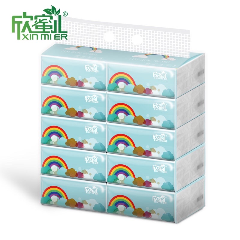 Giấy Ăn Cầu Vồng Thùng 30 Gói Chuẩn XINMIER Hàng Loại 1 Siêu Dai Siêu Mềm Mịn .