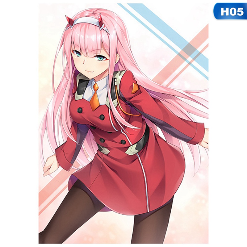 Poster in hình nhân vật anime Franxx 02 dán tường trang trí