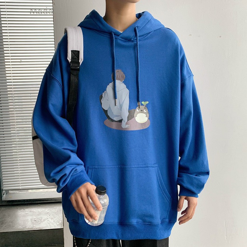 Áo hoodie dáng rộng phong cách Hàn Quốc trẻ trung cho cặp đôi