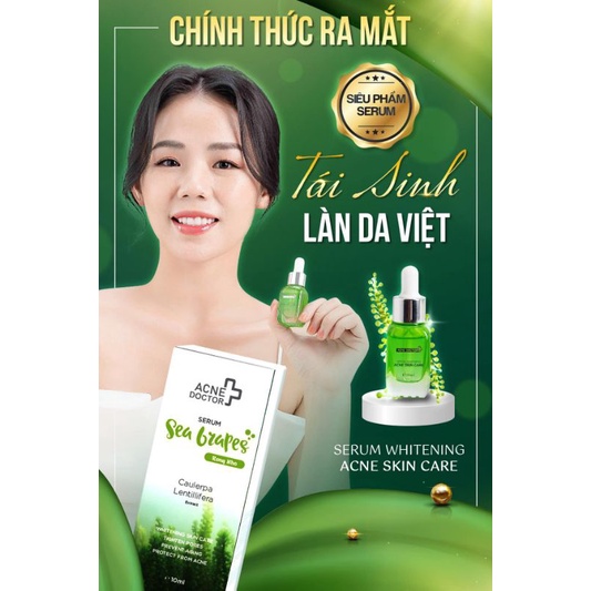 Serum t.r.ị m.ụп Sea Bzapes rong nho Acne Doctor сһίпһ hãng
