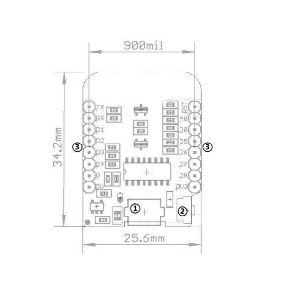 Bảng Mạch Wifi Wemos D1 Mini Nodemcu 4m Bytes Lua Esp8266 Esp-12 Esp-12F