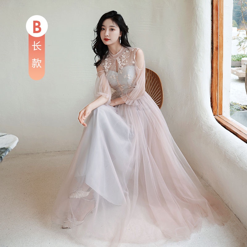 Đầm Phù Dâu Dáng Dài Phong Cách Thời Trang Mới 2022