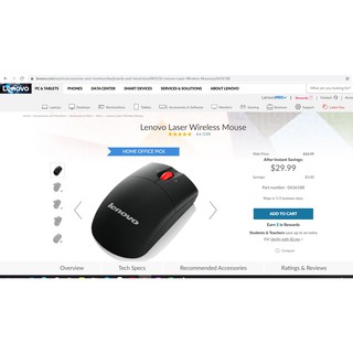 Chuột Lenovo Laser Wireless Mouse (Model: 0A36188)