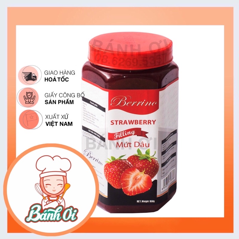 Mứt Dâu Berrino - mứt dâu berino  950g