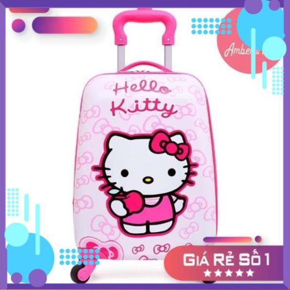 Vali kéo du lịch cho bé size 18 hình hello kitty