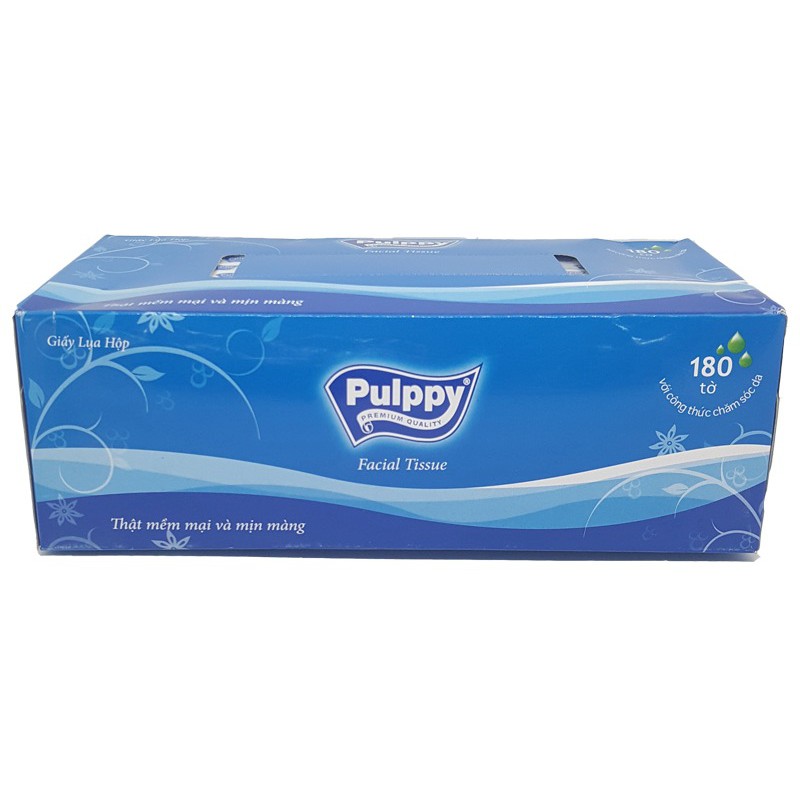 Khăn Giấy Lụa Pulppy Đủ Màu Hộp 180 tờ 2 Lớp