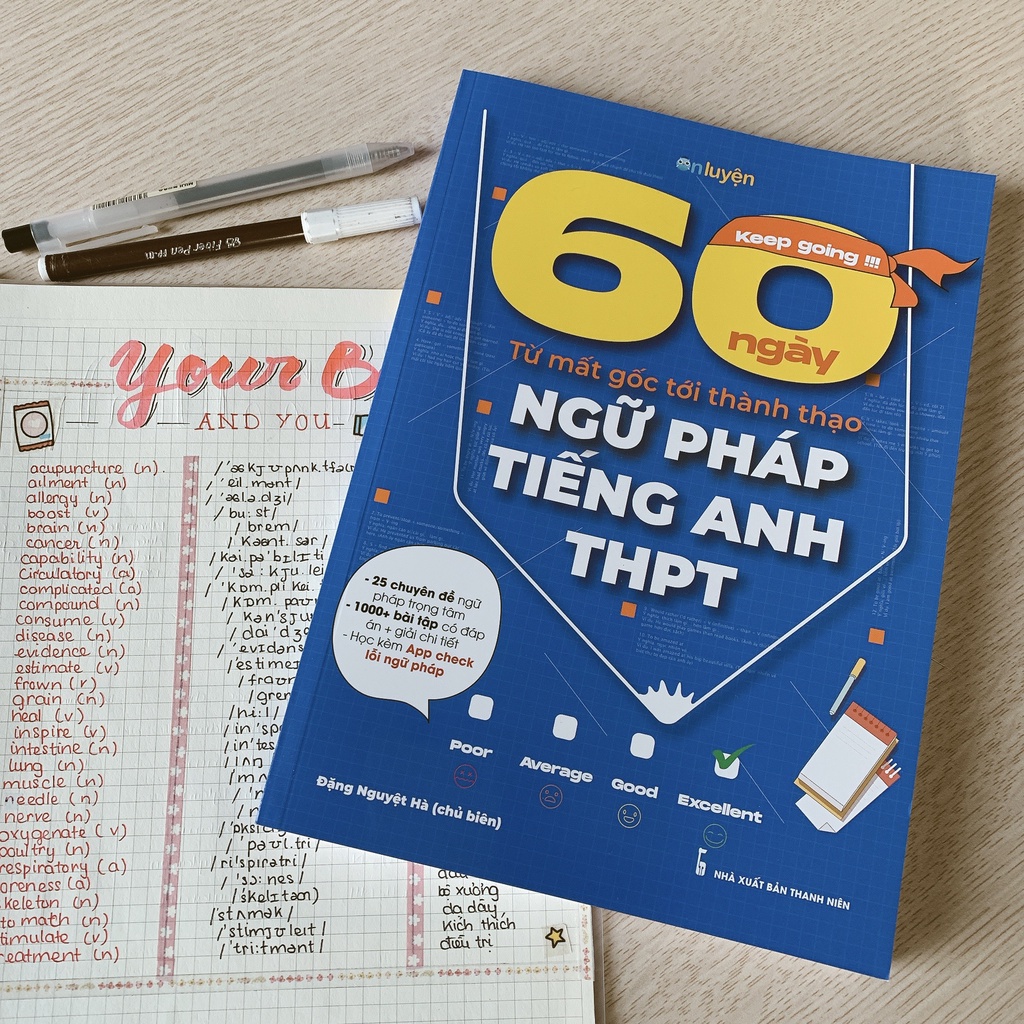 Sách 60 ngày từ mất gốc tới thành thạo Ngữ pháp Tiếng Anh THPT - Nhà sách Ôn luyện