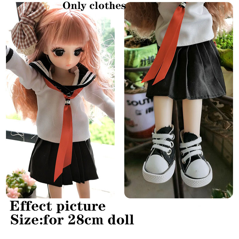 Bộ Đồng Phục Thủy Thủ Xinh Xắn Dành Cho Búp Bê 28cm Tỉ Lệ 1 / 6