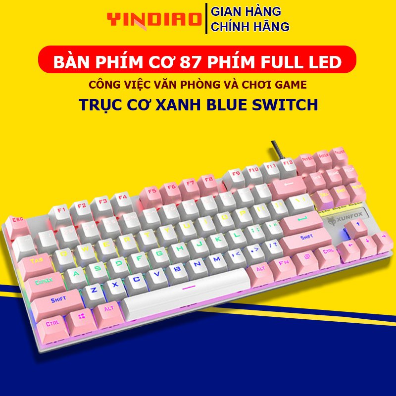 Bàn Phím Gaming Cơ Blue Switch Full Led YINDIAO XunFox K80.