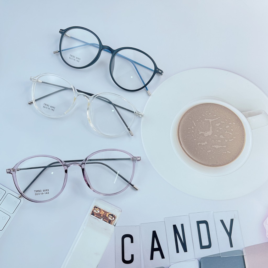 Gọng kính cận tròn thanh mảnh 8093 – Tiệm kính Candy