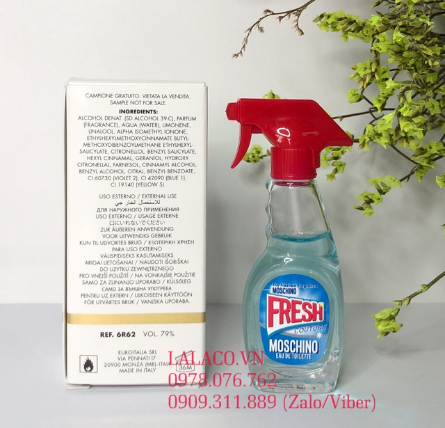 [Mini] Nước hoa Nữ Moschino Fresh Couture EDT 5ml - Hàng Ý | Thế Giới Skin Care