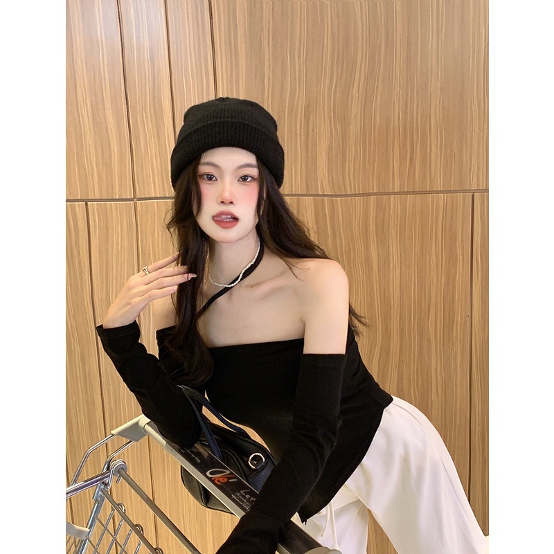 Áo thun COZOK trễ vai tay dài thiết kế quyến rũ cho phái nữ