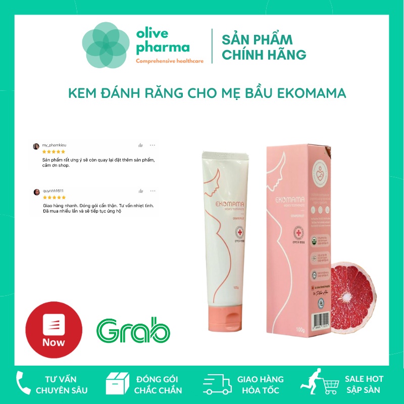 Kem đánh răng hữu cơ cho bà bầu Hàn Quốc EKOMAMA 100g