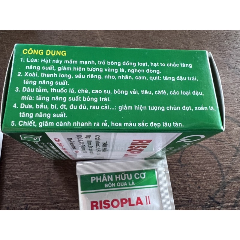Phân bón hữu cơ Risopla II hộp 10 gói/10ml