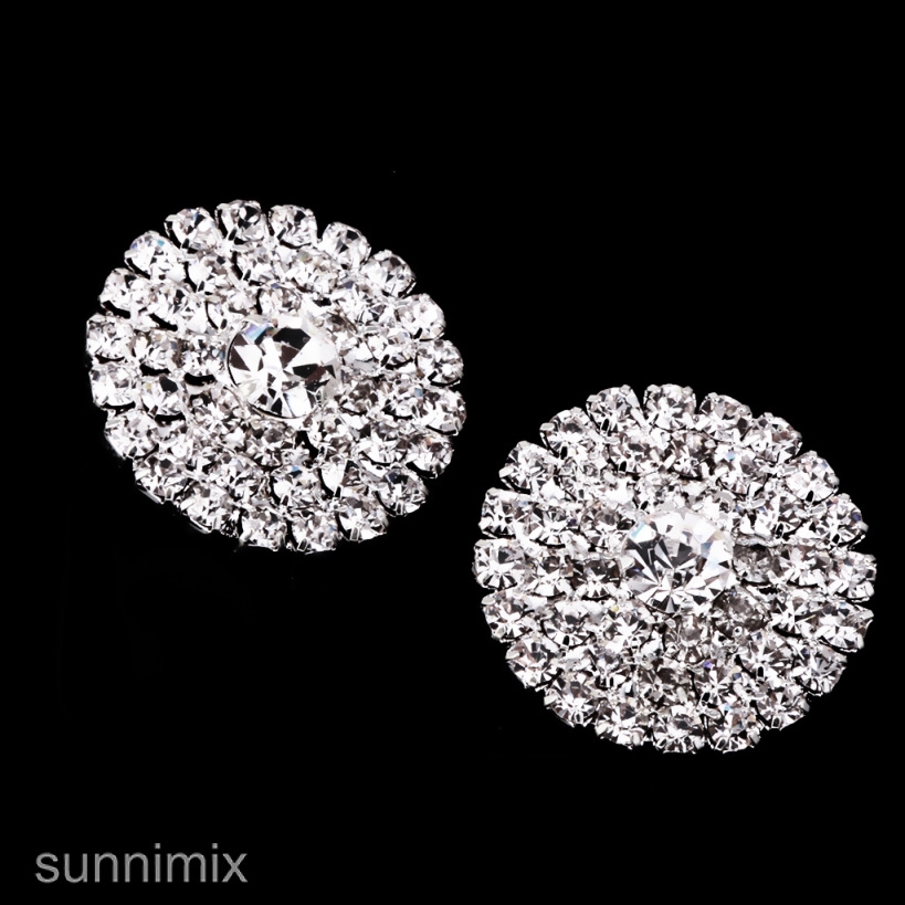Set 5 Nút Tròn 21mm Đính Đá Trang Trí Sổ Tay / May Vá