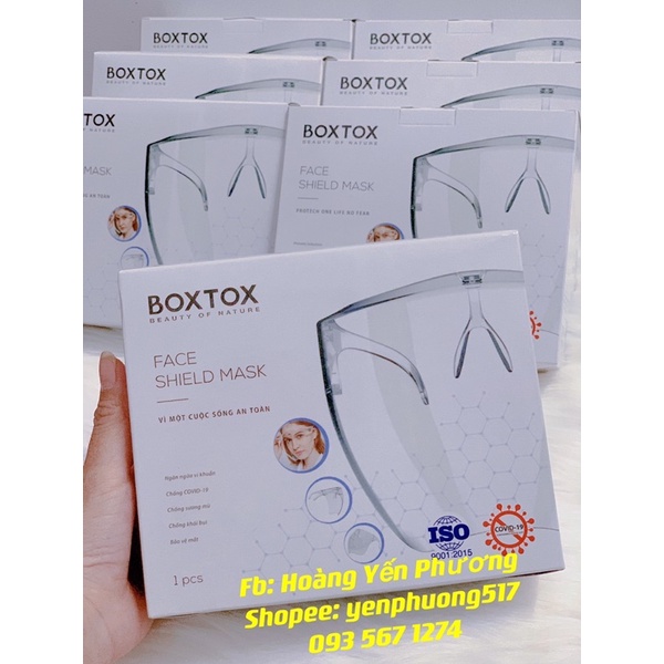 KÍNH BOXTOX (FACESHIELD) CHỐNG GIỌT BẮN CAO CẤP HÀNG CHÍNH HÃNG KHÔNG ẢNH HƯỞNG THỊ LỰC