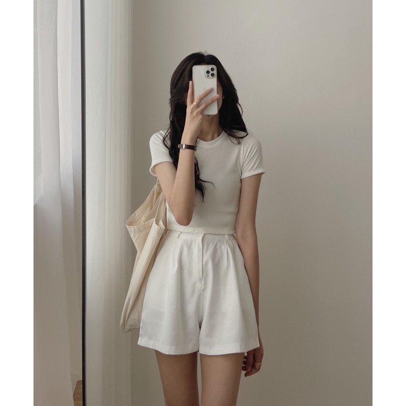 [Mã WASKT410K giảm 10K đơn 50K] áo croptop tăm 1883