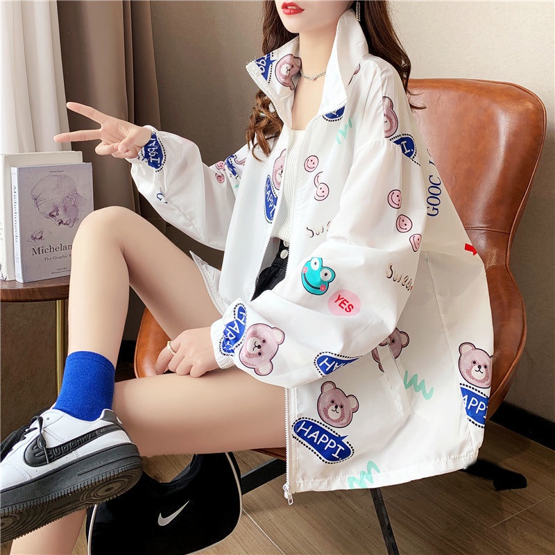 Áo Khoác Chống Nắng Mỏng Tay Dài Dáng Rộng Phong Cách Phương Tây Thời Trang Mùa Hè Cho Nữ