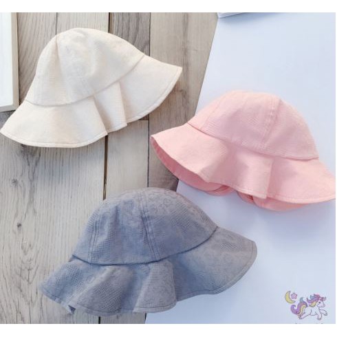 Mũ Rộng Vành Phối Nơ Xinh Xắn Cho Bé Gái