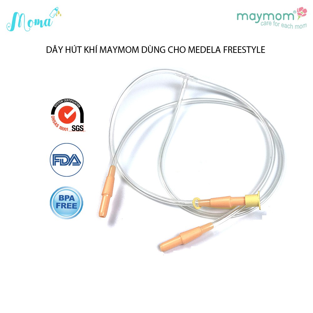 Dây hút khí Maymom dùng cho máy hút sữa Medela Freestyle, hàng chính hãng, mới 100%, kiểm định bởi SGS/Intertek