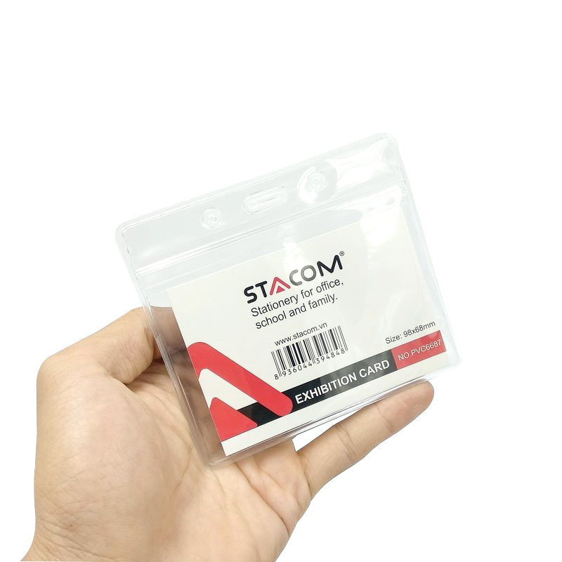 Bảng Tên Nhựa PVC Stacom Có Khóa Kéo ID-PVC6687 - Stacom