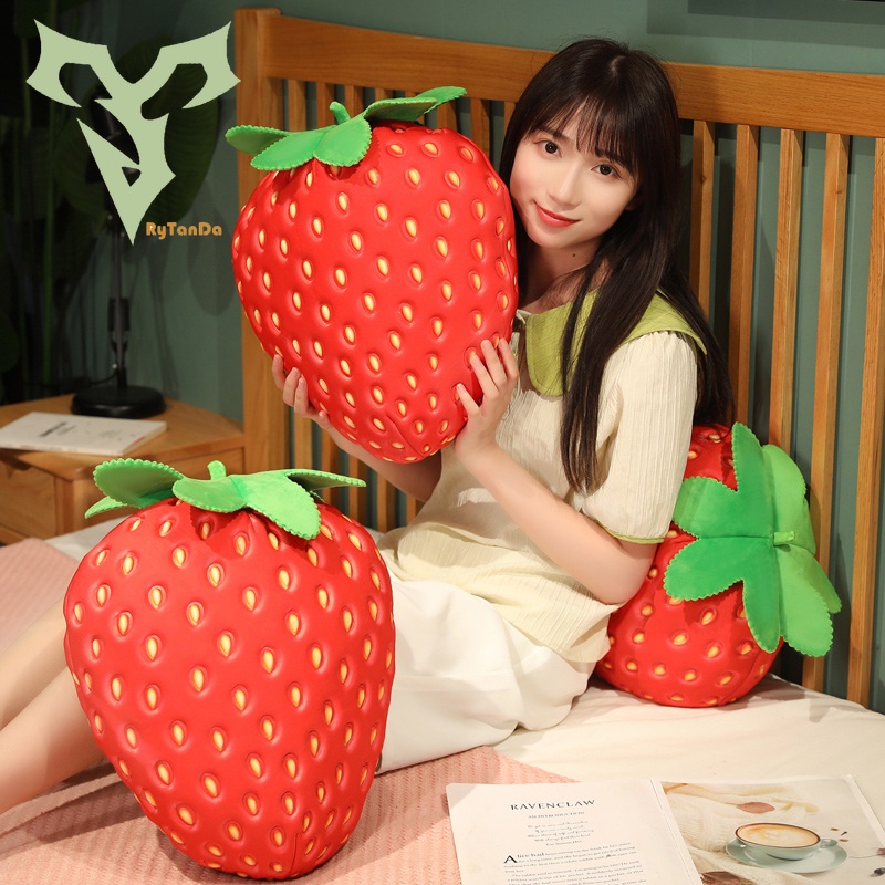 Gối Nhồi Bông Hình Quả Dâu Dễ Thương Cho Bé