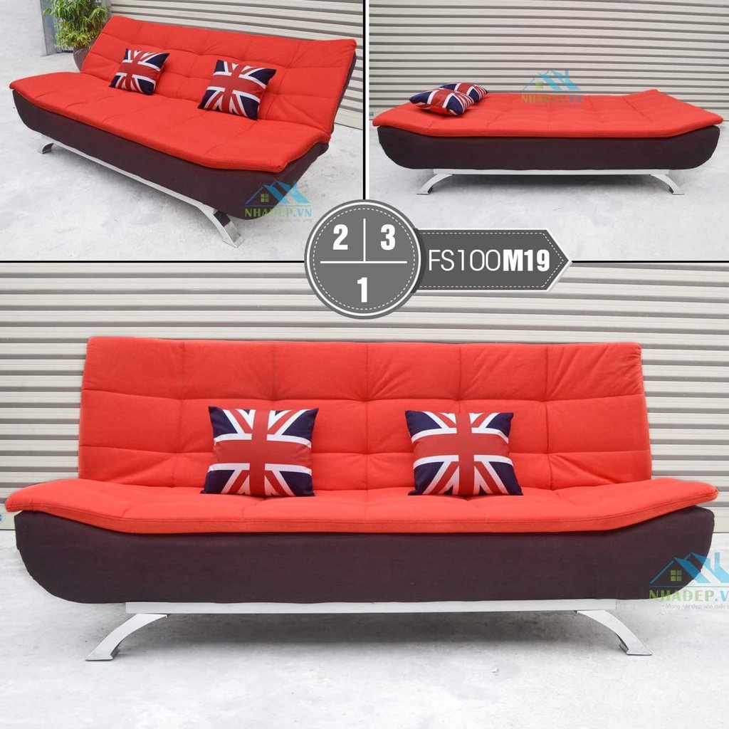 Ghế Sofa Giường Loại 1m2 HP68 , Ghế Gấp Thành Giường Khung Thép Chịu Lực, Chọn Màu Và Chất Liệu Theo Yêu Cầu