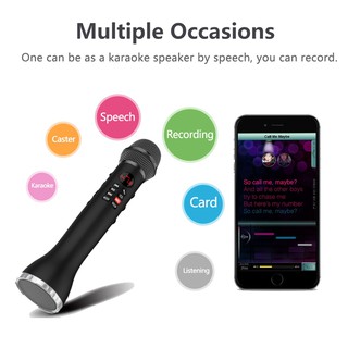 Professional Karaoke Microphone Wireless Speaker Portable Bluetooth Microphone F